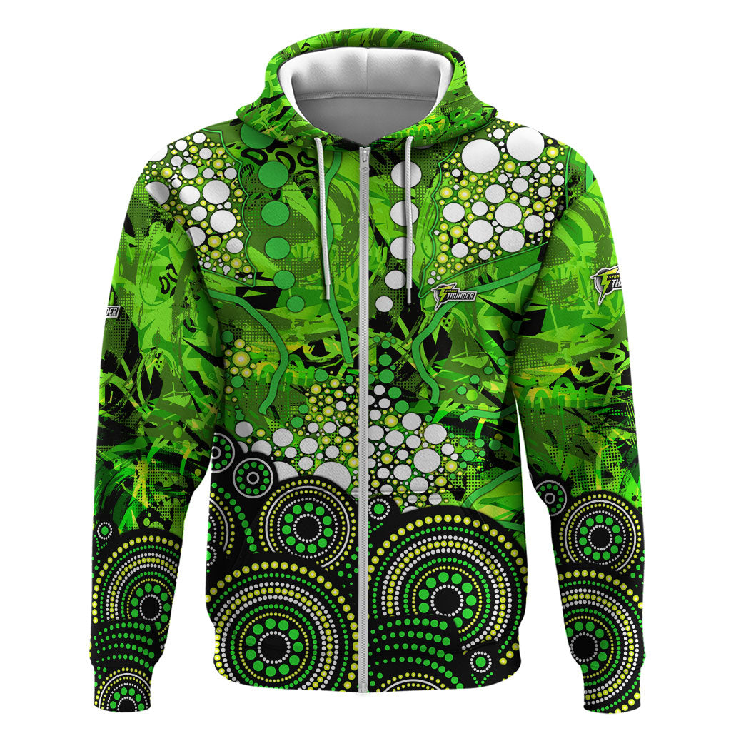 Sydney Thunder Zip Hoodie Graffiti Urban Aboriginal Dot Abstract Design