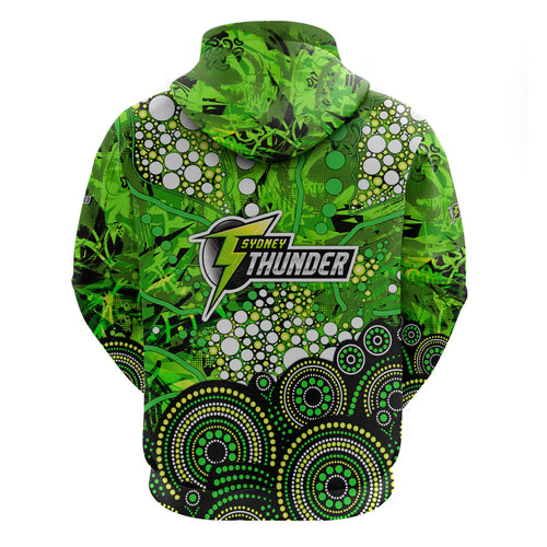 Sydney Thunder Zip Hoodie Graffiti Urban Aboriginal Dot Abstract Design