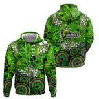 Sydney Thunder Zip Hoodie Graffiti Urban Aboriginal Dot Abstract Design