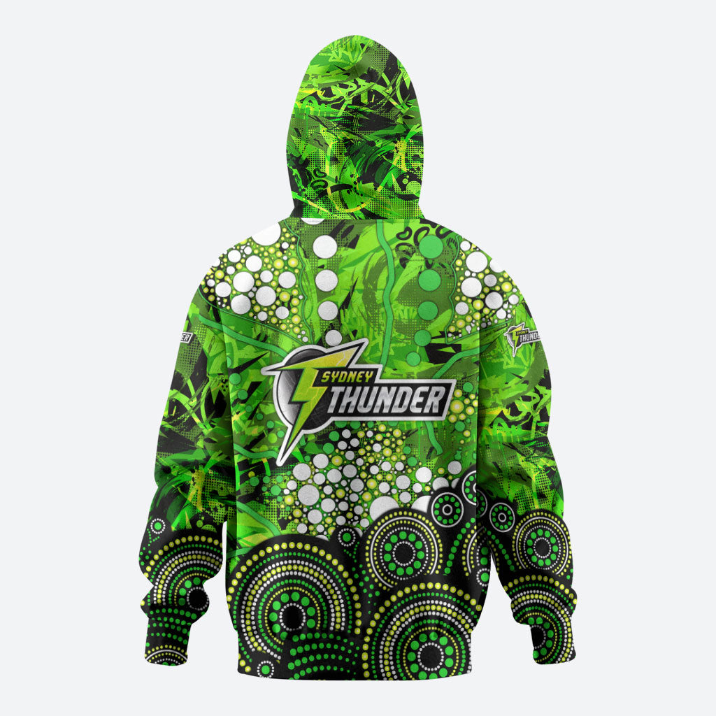 Sydney Thunder Zip Hoodie Graffiti Urban Aboriginal Dot Abstract Design
