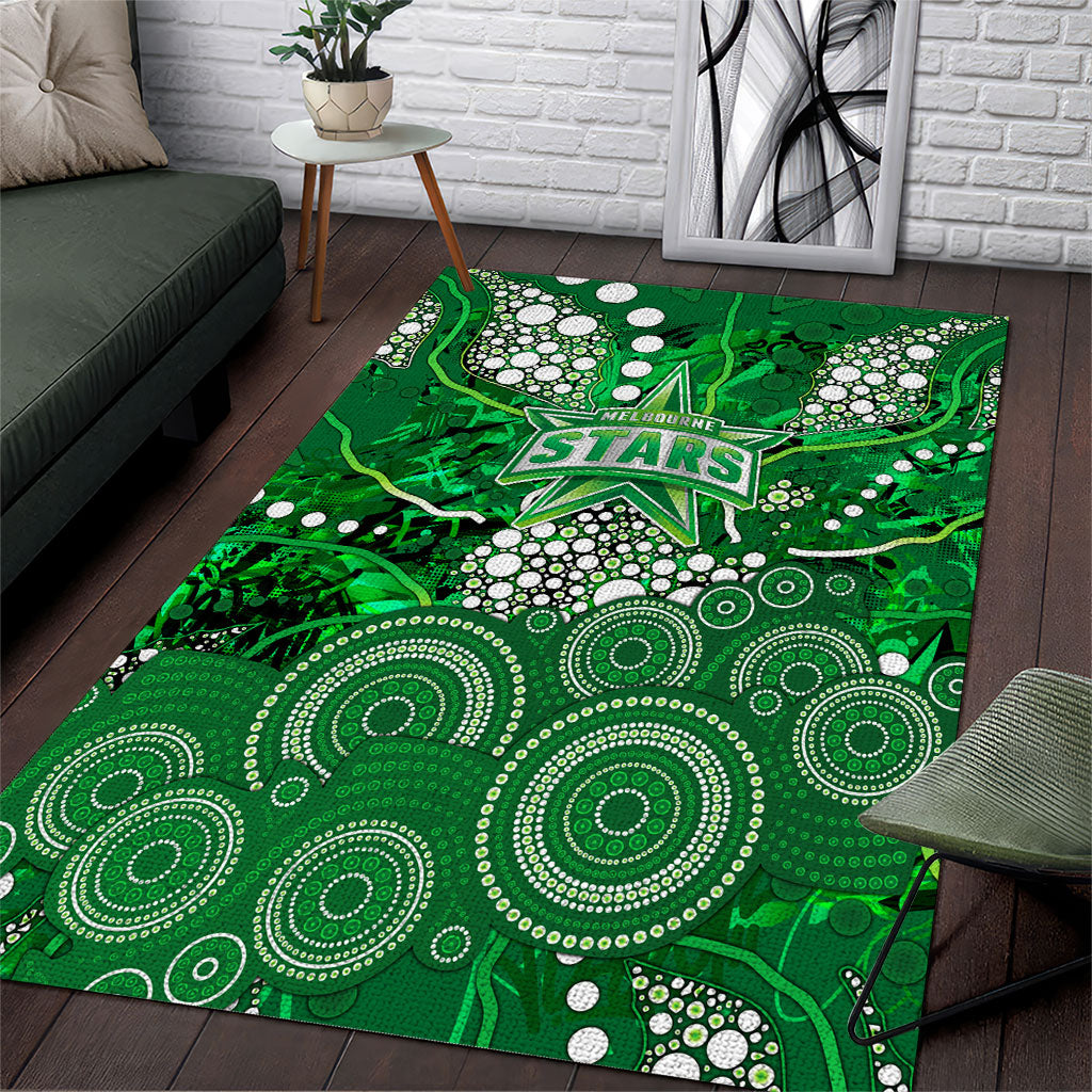 Melbourne Stars Area Rug Graffiti Urban Aboriginal Dot Abstract Design