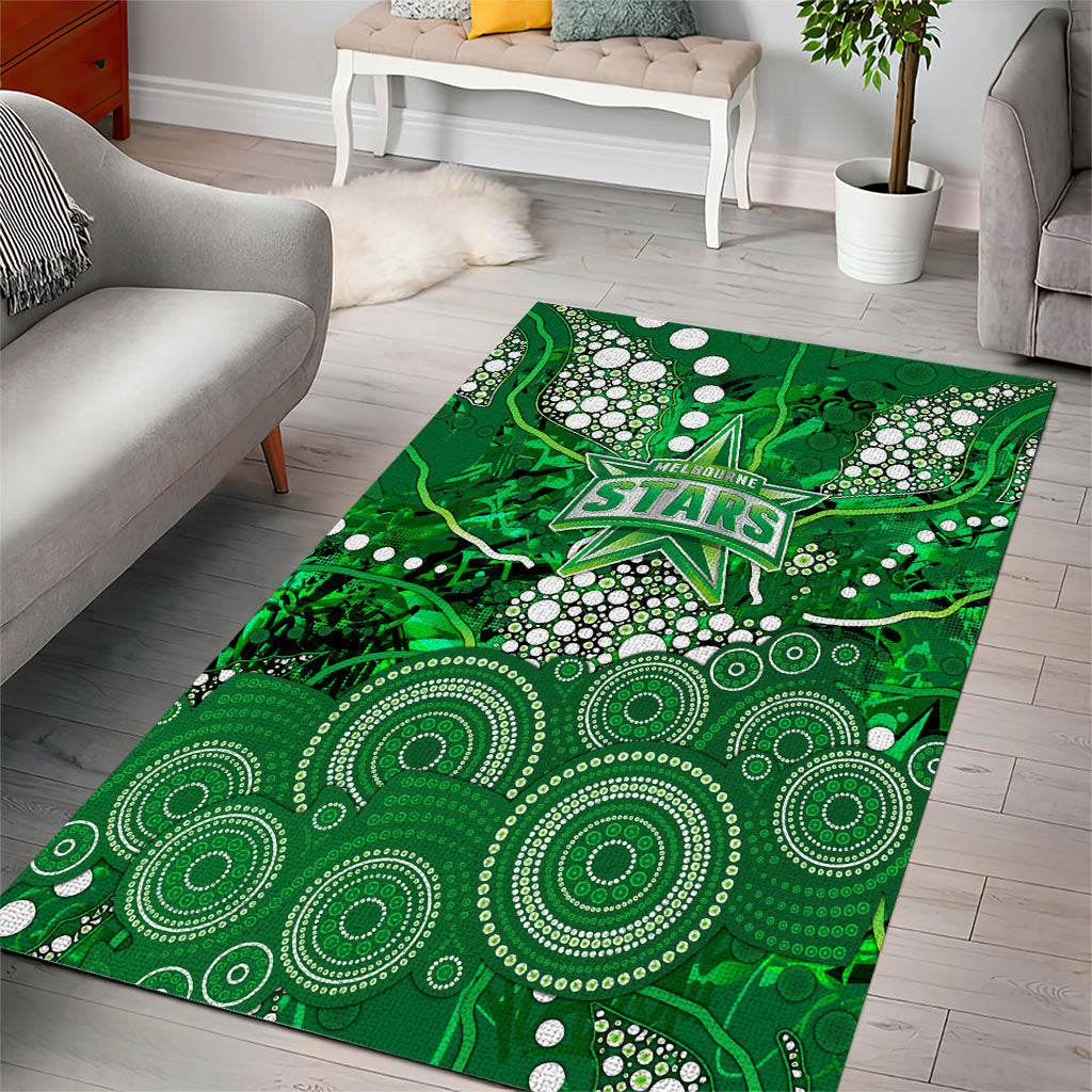 Melbourne Stars Area Rug Graffiti Urban Aboriginal Dot Abstract Design