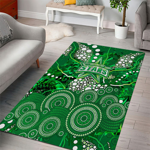 Melbourne Stars Area Rug Graffiti Urban Aboriginal Dot Abstract Design