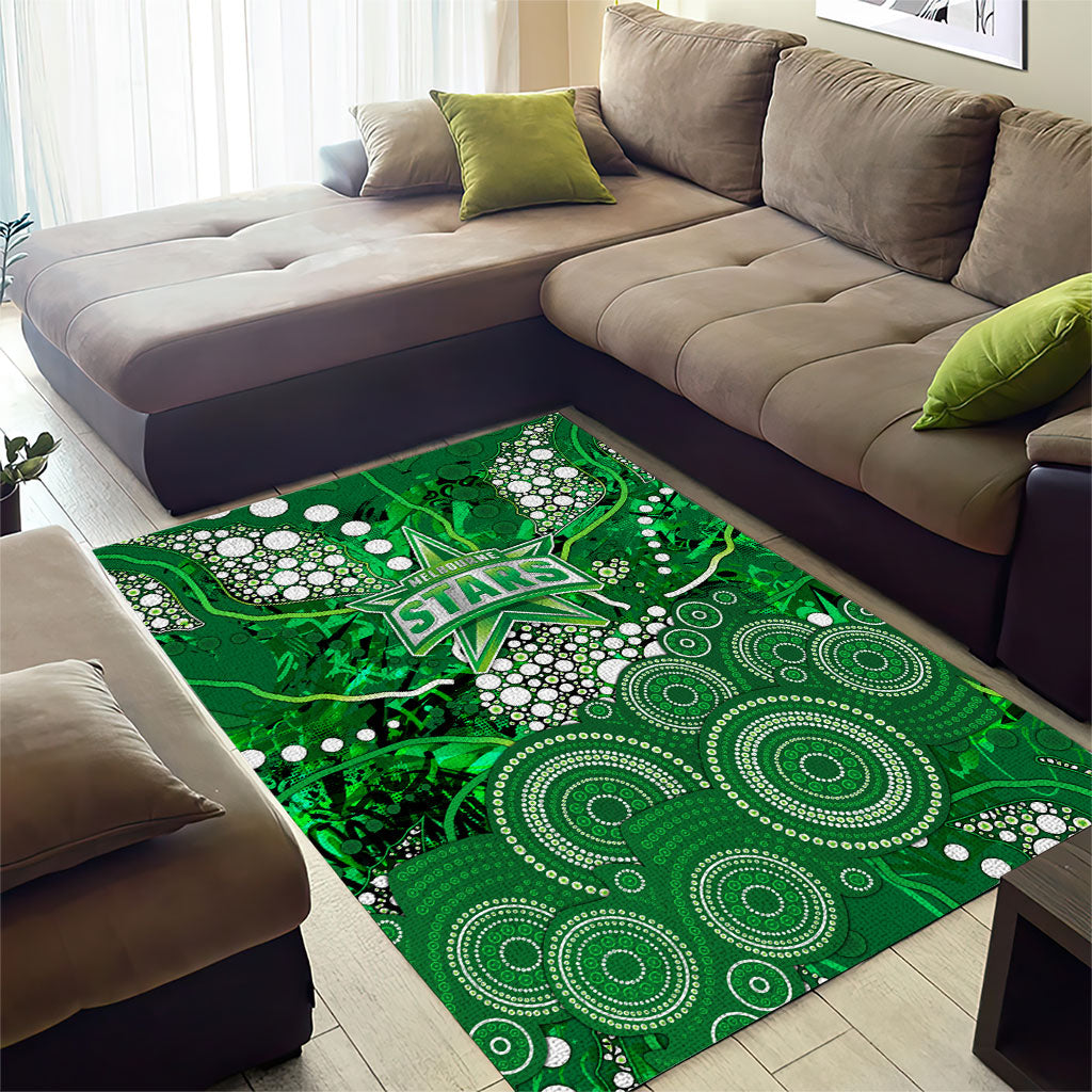 Melbourne Stars Area Rug Graffiti Urban Aboriginal Dot Abstract Design
