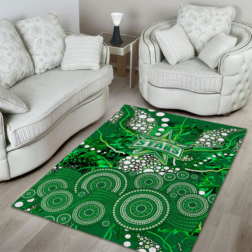 Melbourne Stars Area Rug Graffiti Urban Aboriginal Dot Abstract Design
