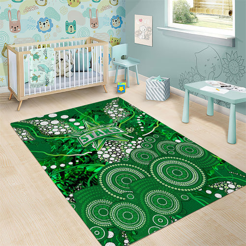 Melbourne Stars Area Rug Graffiti Urban Aboriginal Dot Abstract Design