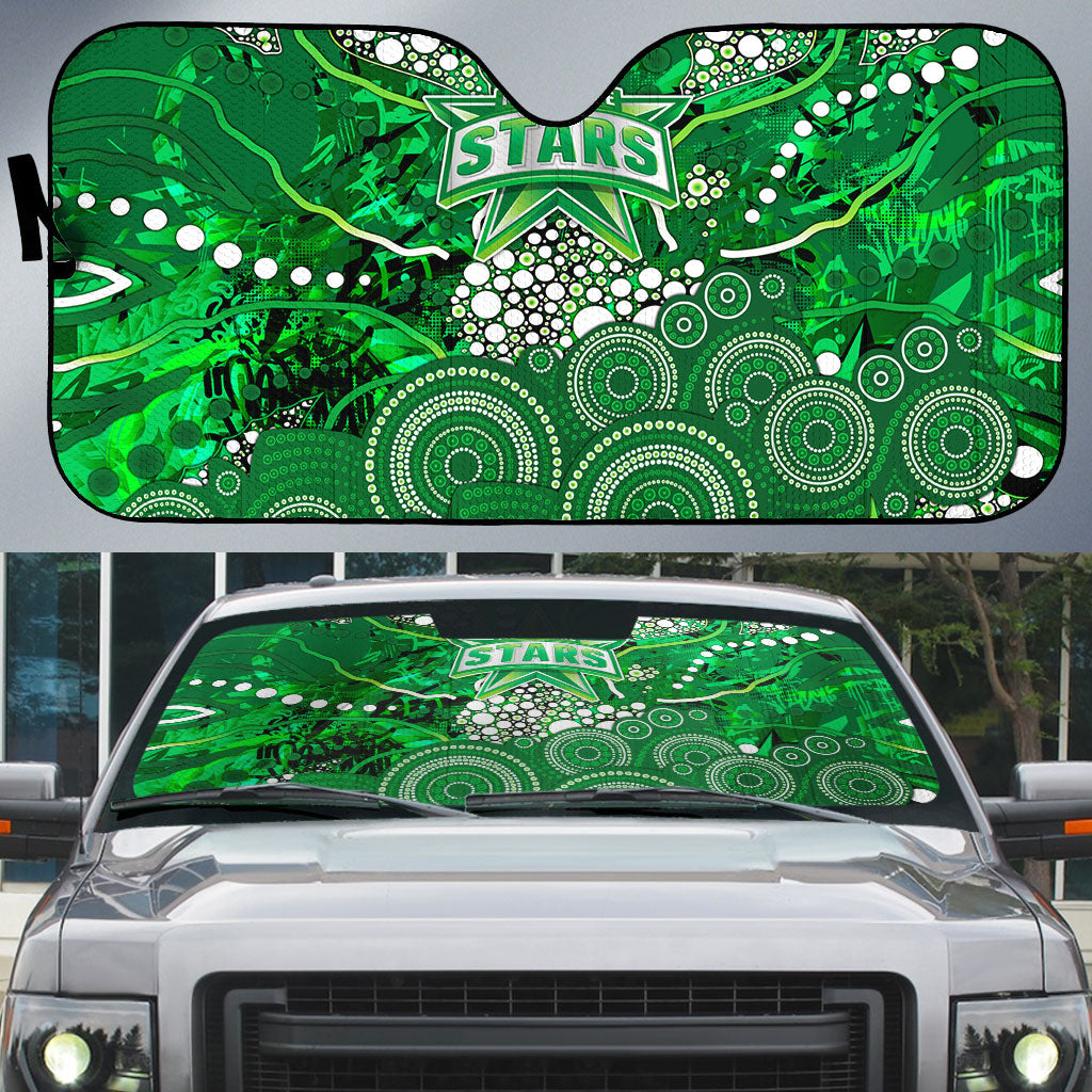 Melbourne Stars Auto Sun Shade Graffiti Urban Aboriginal Dot Abstract Design