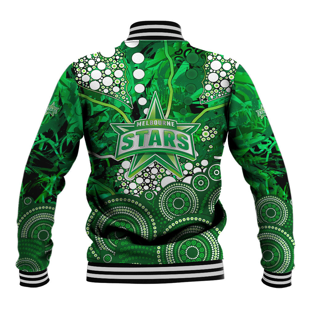 Melbourne Stars Baseball Jacket Graffiti Urban Aboriginal Dot Abstract Design