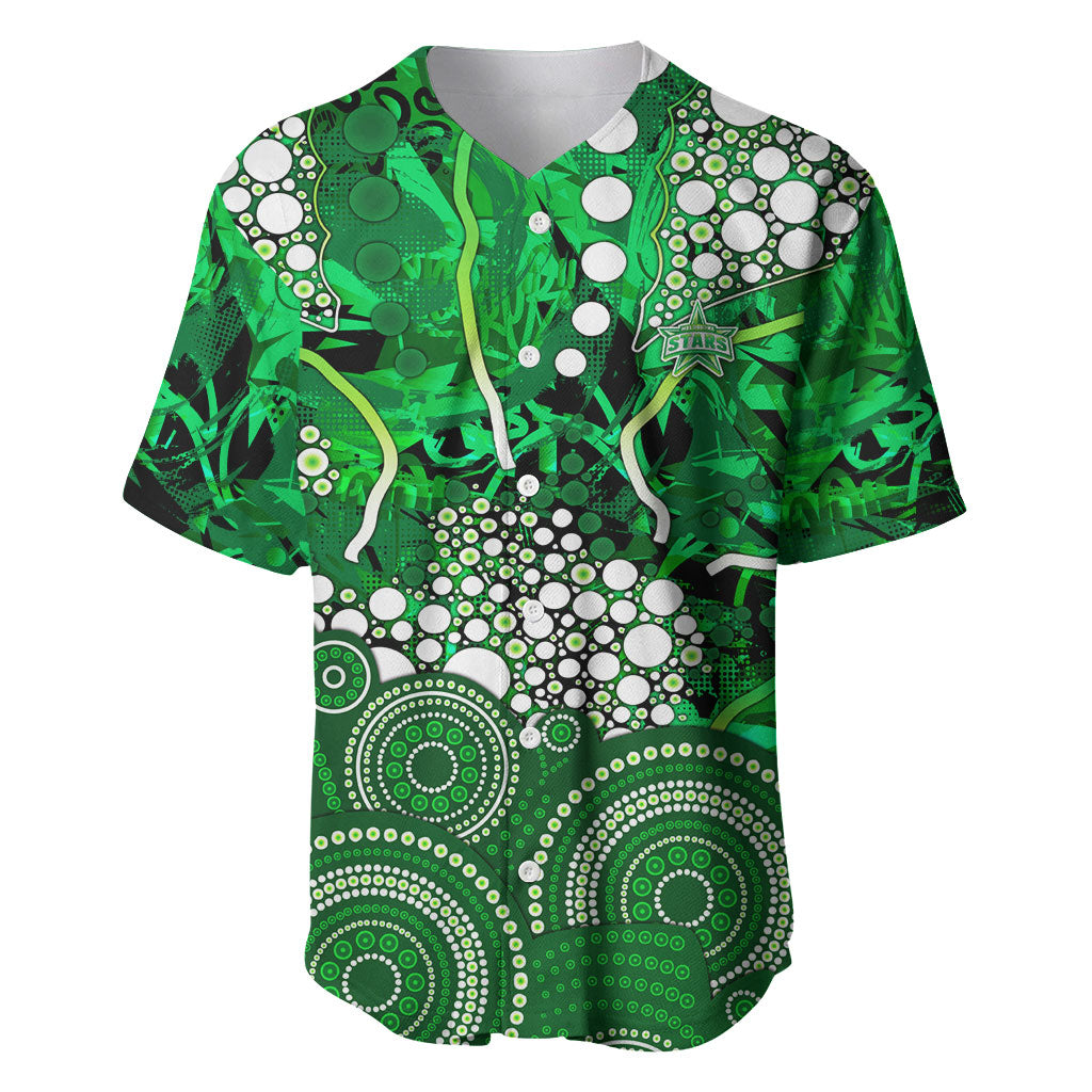 Melbourne Stars Baseball Jersey Graffiti Urban Aboriginal Dot Abstract Design