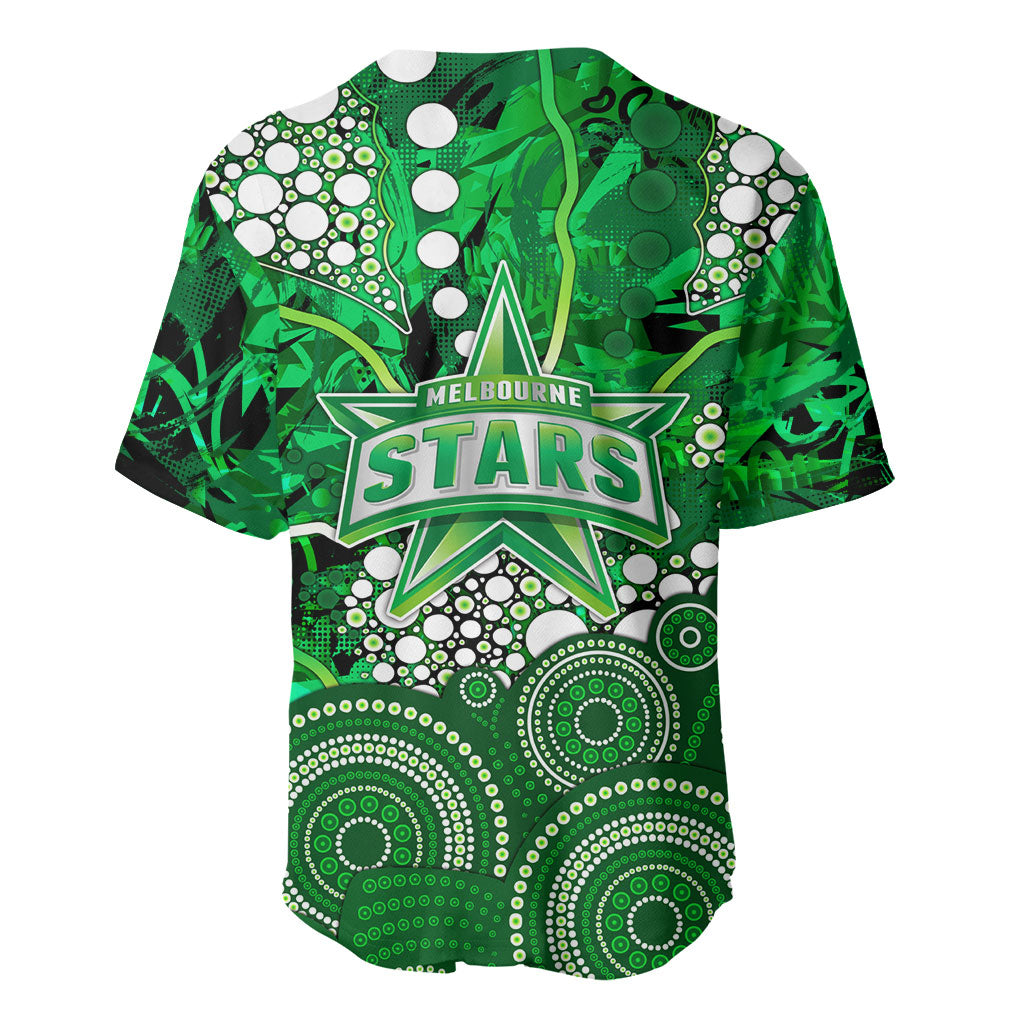 Melbourne Stars Baseball Jersey Graffiti Urban Aboriginal Dot Abstract Design