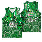 Melbourne Stars Basketball Jersey Graffiti Urban Aboriginal Dot Abstract Design