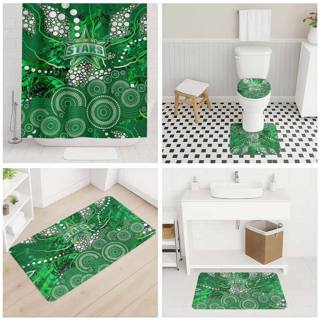 Melbourne Stars Bathroom Set Graffiti Urban Aboriginal Dot Abstract Design