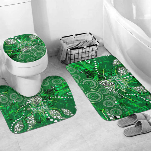 Melbourne Stars Bathroom Set Graffiti Urban Aboriginal Dot Abstract Design
