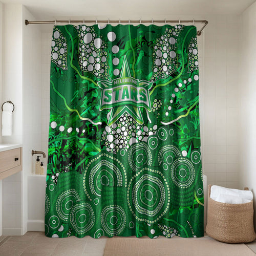 Melbourne Stars Bathroom Set Graffiti Urban Aboriginal Dot Abstract Design