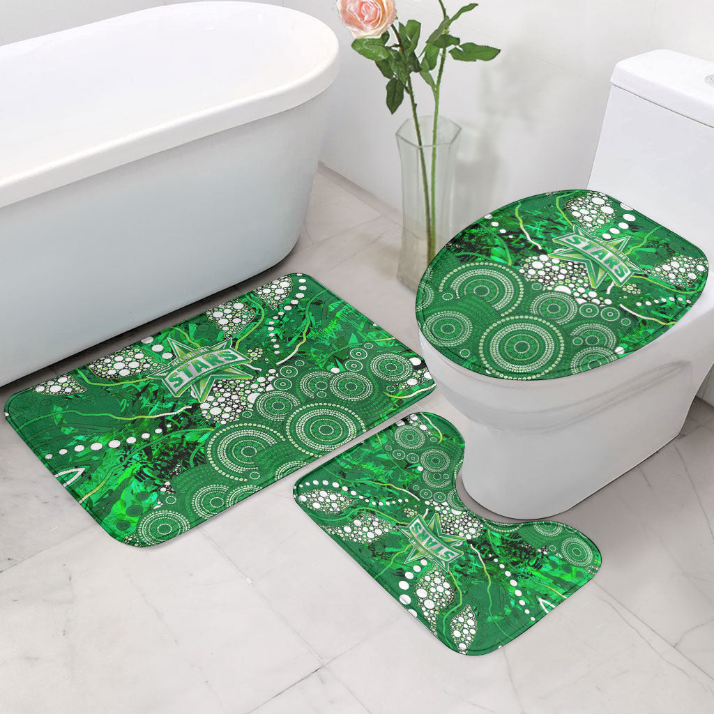 Melbourne Stars Bathroom Set Graffiti Urban Aboriginal Dot Abstract Design
