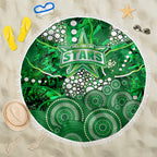 Melbourne Stars Beach Blanket Graffiti Urban Aboriginal Dot Abstract Design