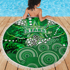 Melbourne Stars Beach Blanket Graffiti Urban Aboriginal Dot Abstract Design