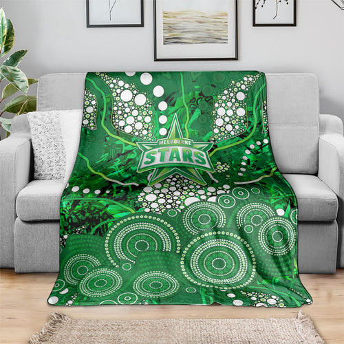 Melbourne Stars Blanket Graffiti Urban Aboriginal Dot Abstract Design