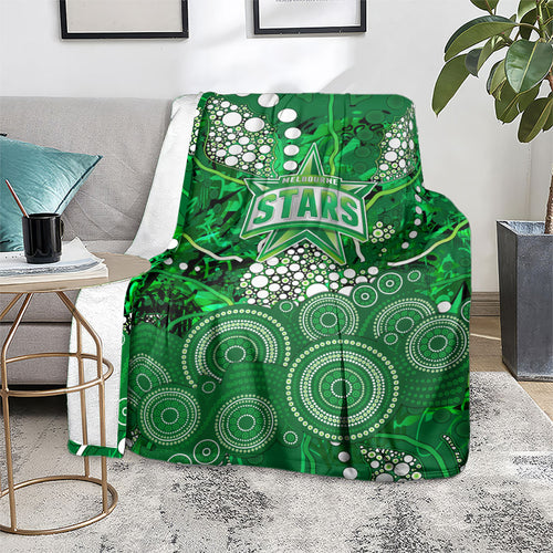 Melbourne Stars Blanket Graffiti Urban Aboriginal Dot Abstract Design
