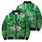Melbourne Stars Bomber Puffer Jacket Graffiti Urban Aboriginal Dot Abstract Design