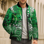 Melbourne Stars Bomber Puffer Jacket Graffiti Urban Aboriginal Dot Abstract Design