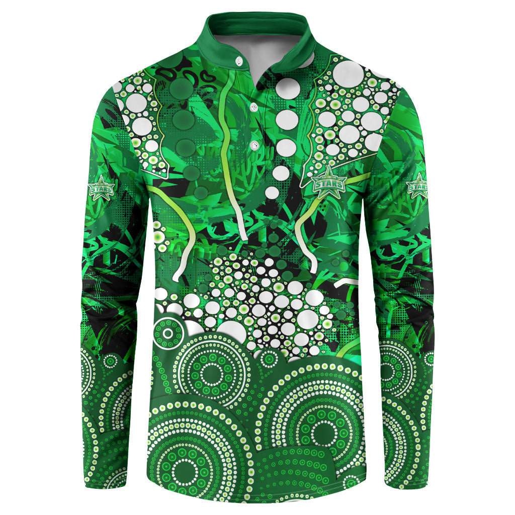 Melbourne Stars Button Sweatshirt Graffiti Urban Aboriginal Dot Abstract Design