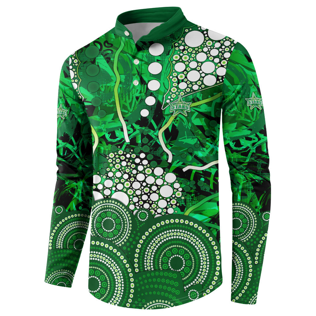 Melbourne Stars Button Sweatshirt Graffiti Urban Aboriginal Dot Abstract Design