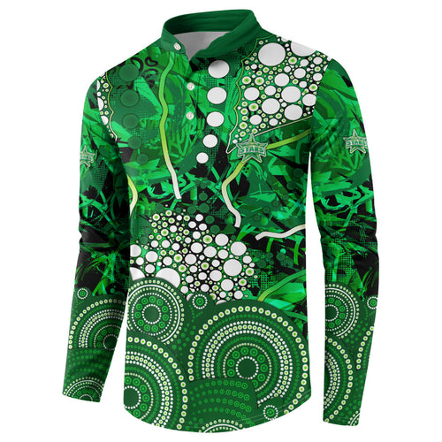 Melbourne Stars Button Sweatshirt Graffiti Urban Aboriginal Dot Abstract Design