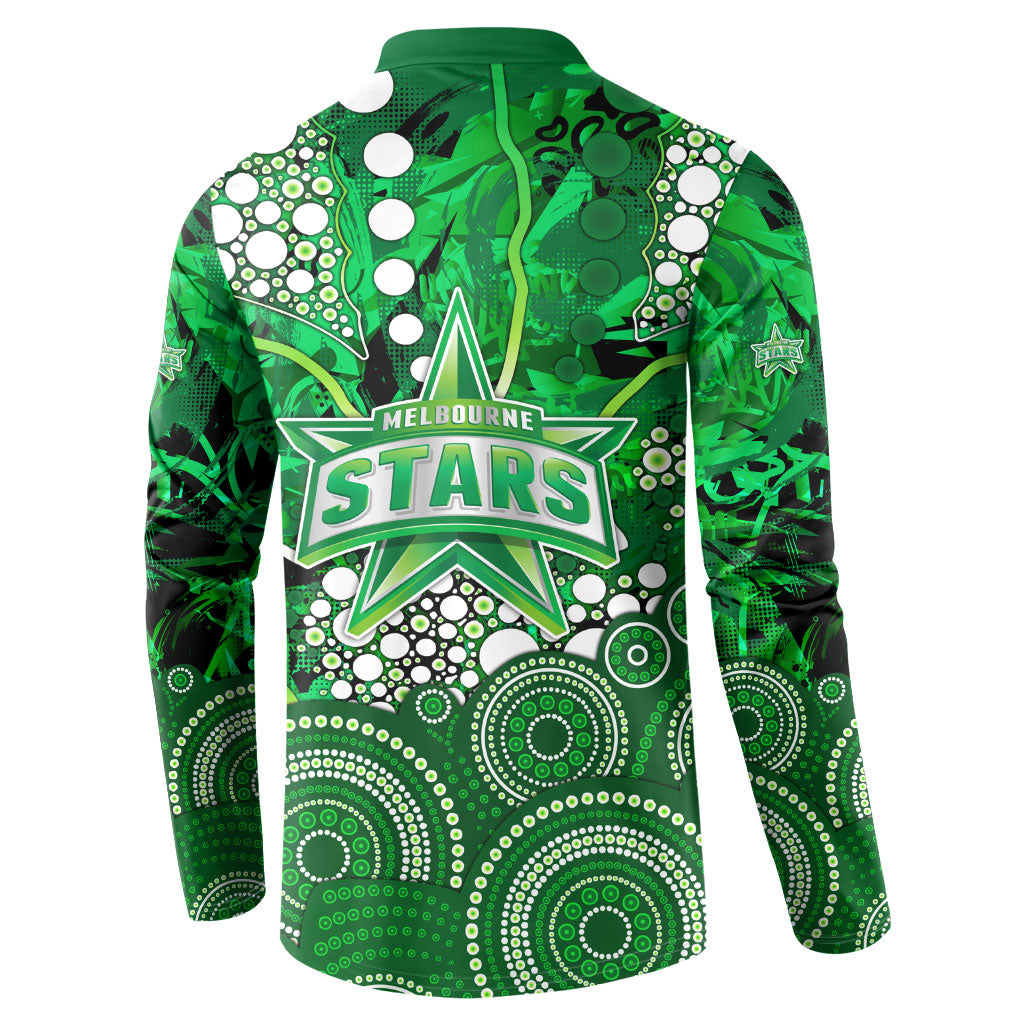 Melbourne Stars Button Sweatshirt Graffiti Urban Aboriginal Dot Abstract Design