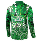 Melbourne Stars Button Sweatshirt Graffiti Urban Aboriginal Dot Abstract Design