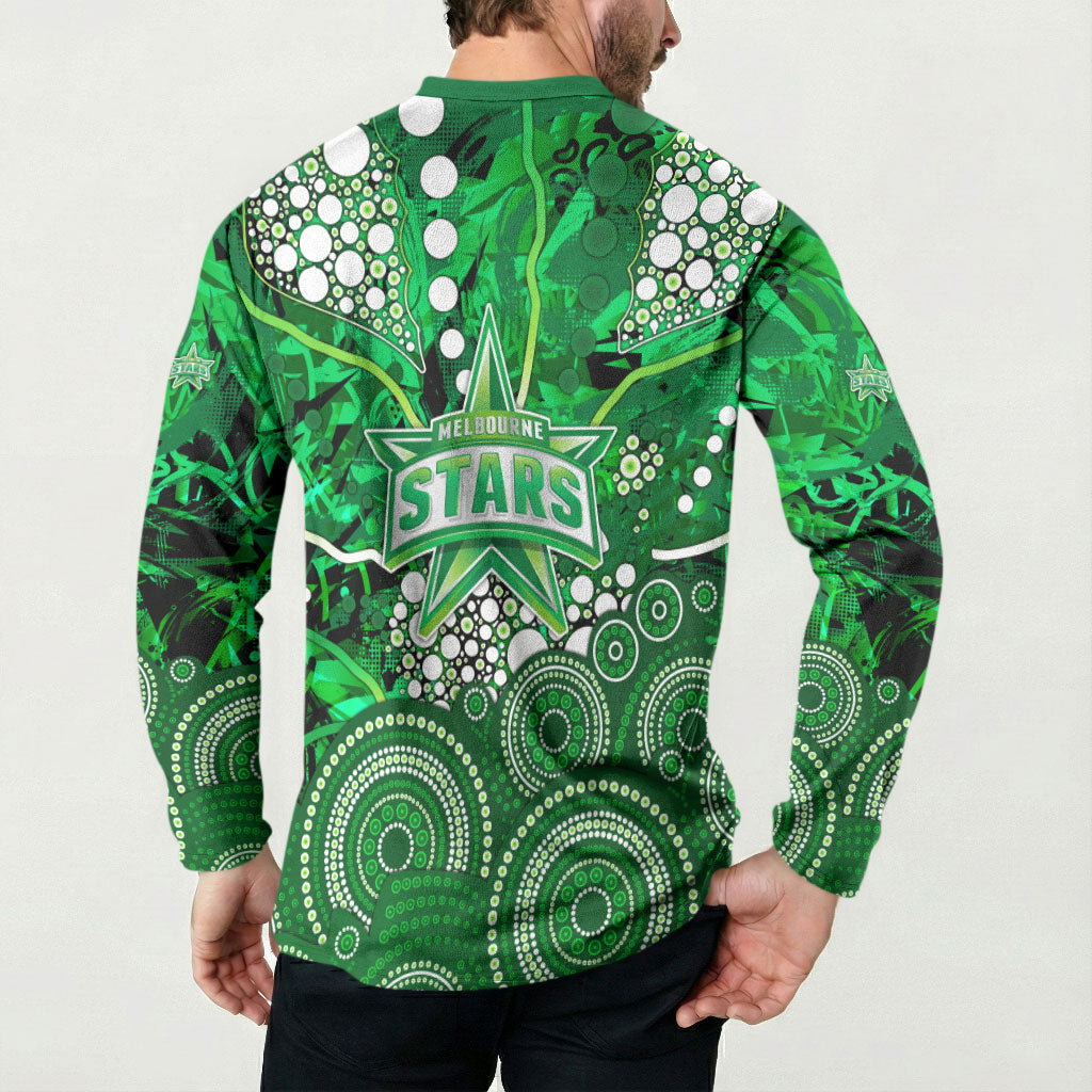 Melbourne Stars Button Sweatshirt Graffiti Urban Aboriginal Dot Abstract Design