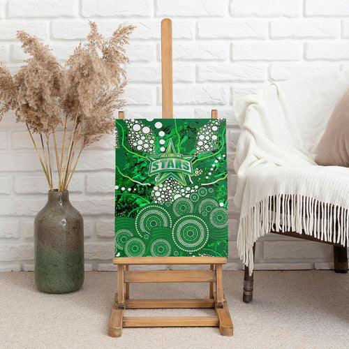 Melbourne Stars Canvas Wall Art Graffiti Urban Aboriginal Dot Abstract Design