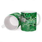 Melbourne Stars Ceramic Mug Graffiti Urban Aboriginal Dot Abstract Design