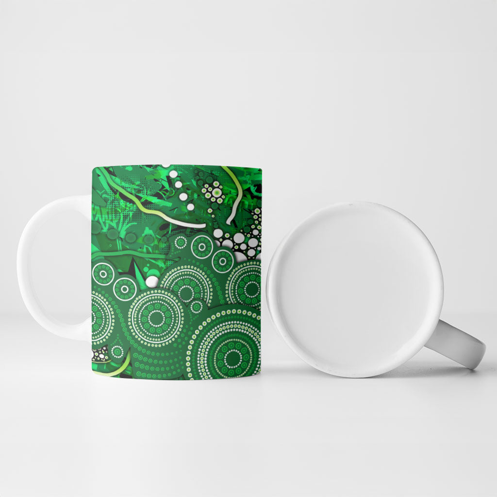 Melbourne Stars Ceramic Mug Graffiti Urban Aboriginal Dot Abstract Design