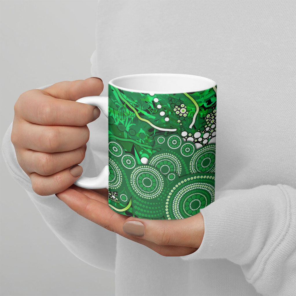 Melbourne Stars Ceramic Mug Graffiti Urban Aboriginal Dot Abstract Design
