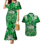 Melbourne Stars Couples Matching Mermaid Dress and Hawaiian Shirt Graffiti Urban Aboriginal Dot Abstract Design