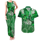 Melbourne Stars Couples Matching Tank Maxi Dress and Hawaiian Shirt Graffiti Urban Aboriginal Dot Abstract Design