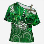 Melbourne Stars Cross Shoulder Shirt Graffiti Urban Aboriginal Dot Abstract Design