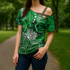 Melbourne Stars Cross Shoulder Shirt Graffiti Urban Aboriginal Dot Abstract Design