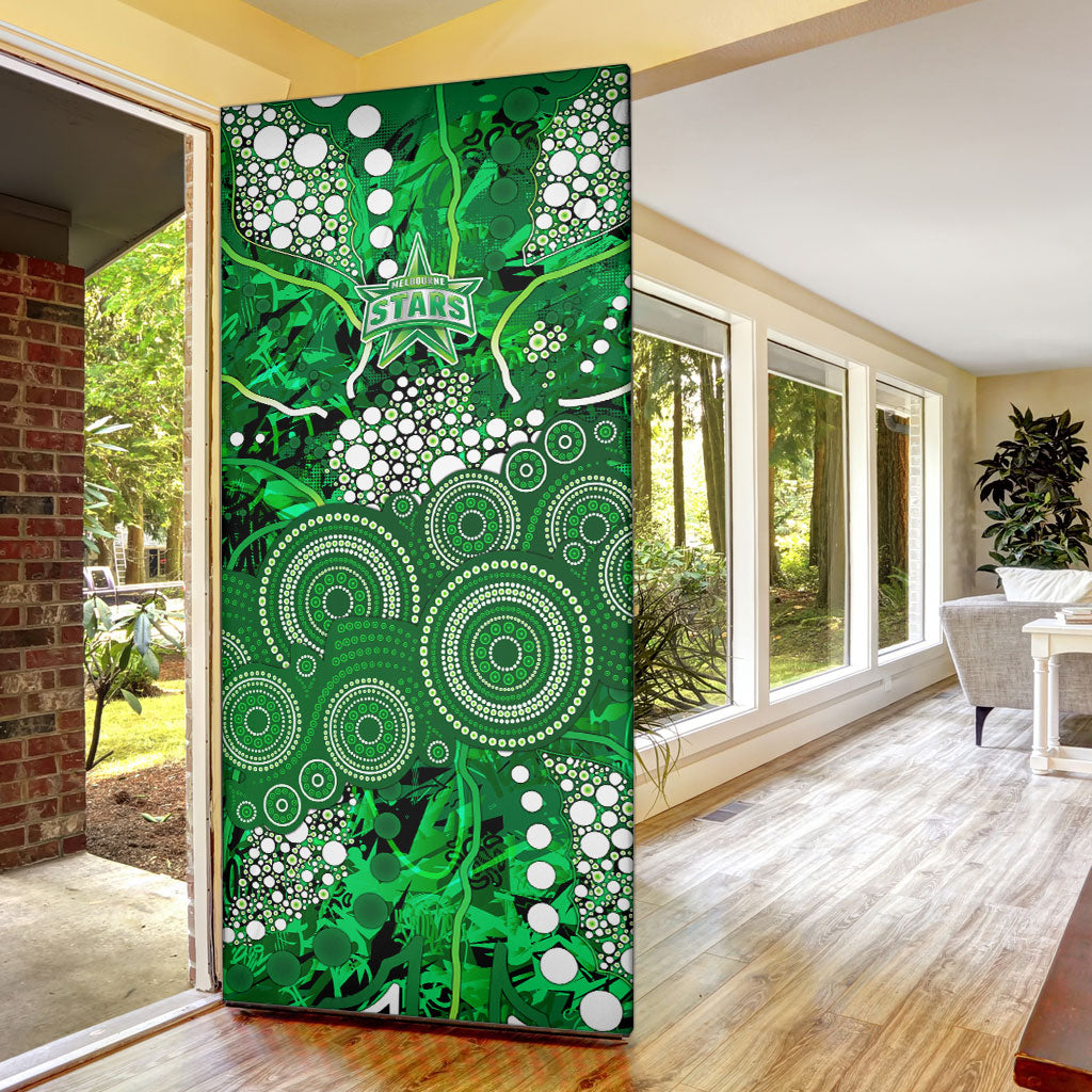 Melbourne Stars Door Cover Graffiti Urban Aboriginal Dot Abstract Design