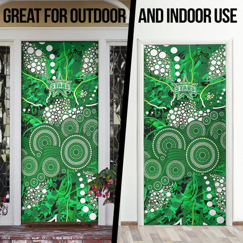 Melbourne Stars Door Cover Graffiti Urban Aboriginal Dot Abstract Design
