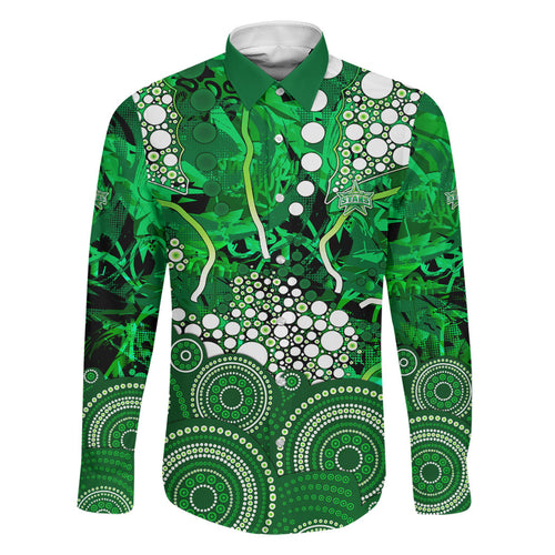 Melbourne Stars Family Matching Long Sleeve Bodycon Dress and Hawaiian Shirt Graffiti Urban Aboriginal Dot Abstract Design