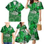 Melbourne Stars Family Matching Mermaid Dress and Hawaiian Shirt Graffiti Urban Aboriginal Dot Abstract Design