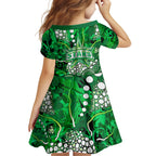 Melbourne Stars Family Matching Puletasi and Hawaiian Shirt Graffiti Urban Aboriginal Dot Abstract Design