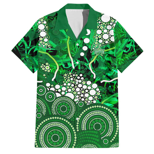 Melbourne Stars Family Matching Puletasi and Hawaiian Shirt Graffiti Urban Aboriginal Dot Abstract Design