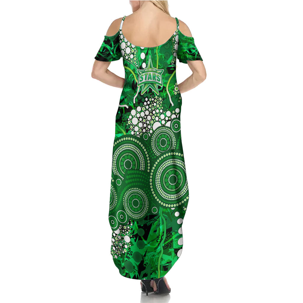 Melbourne Stars Family Matching Summer Maxi Dress and Hawaiian Shirt Graffiti Urban Aboriginal Dot Abstract Design
