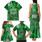 Melbourne Stars Family Matching Tank Maxi Dress and Hawaiian Shirt Graffiti Urban Aboriginal Dot Abstract Design
