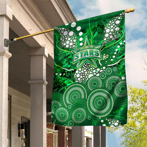 Melbourne Stars Garden Flag Graffiti Urban Aboriginal Dot Abstract Design