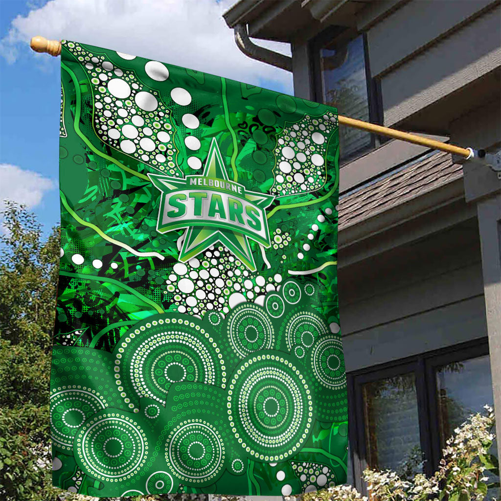 Melbourne Stars Garden Flag Graffiti Urban Aboriginal Dot Abstract Design