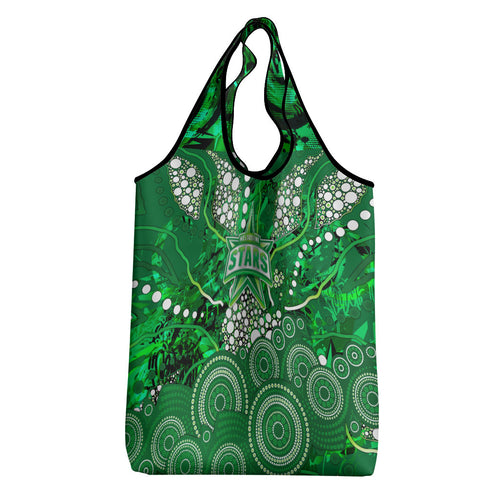 Melbourne Stars Grocery Bag Graffiti Urban Aboriginal Dot Abstract Design
